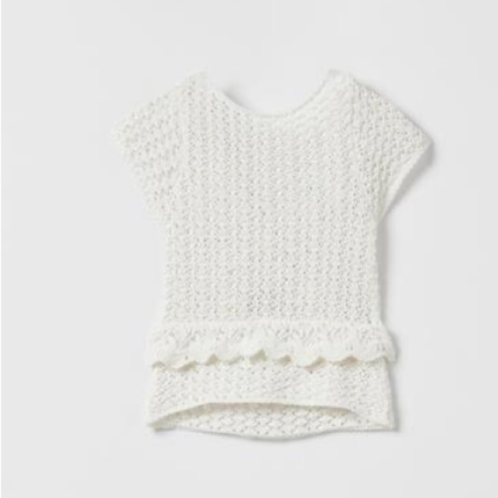 Zara Cream Sweater Cozy Knit Top